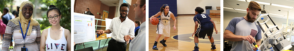 Brandywine students doing research, playing sports