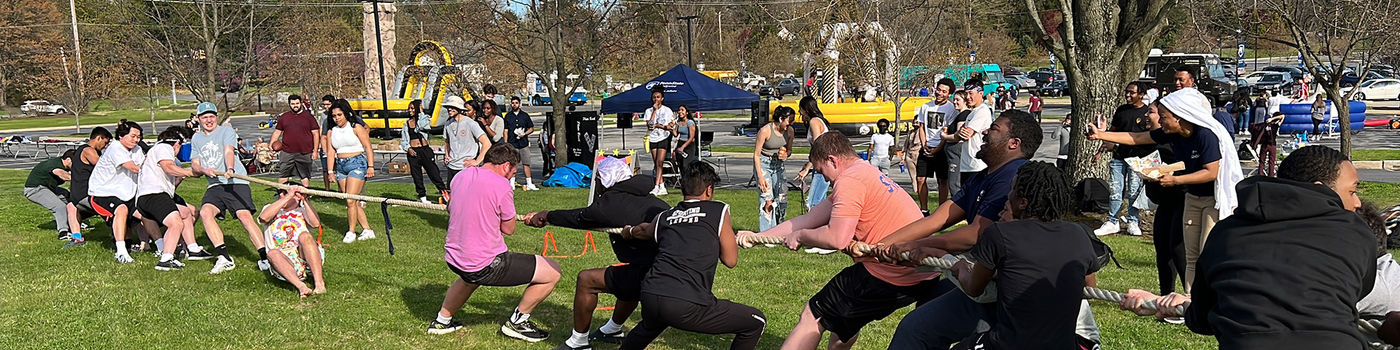 Students playing Tug-O-War