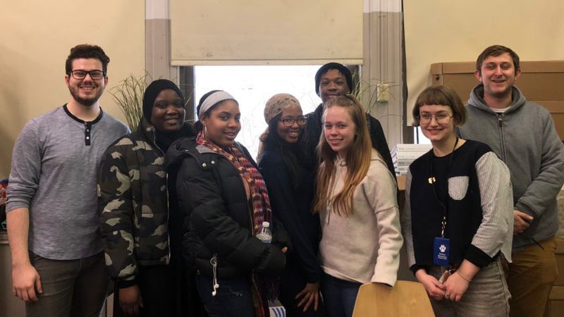 Penn State Brandywine students at the Alexander K. McClure Elementary School in North Philadelphia.