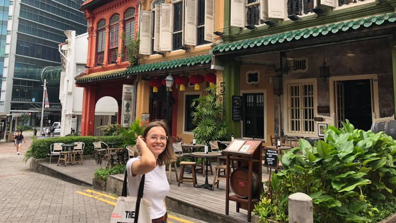 Student, Katya Iatsenko, abroad in Singapore