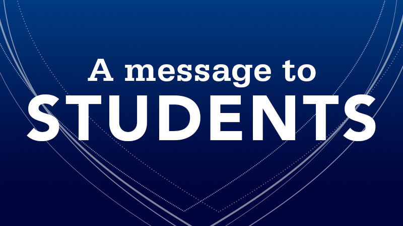 A message to students