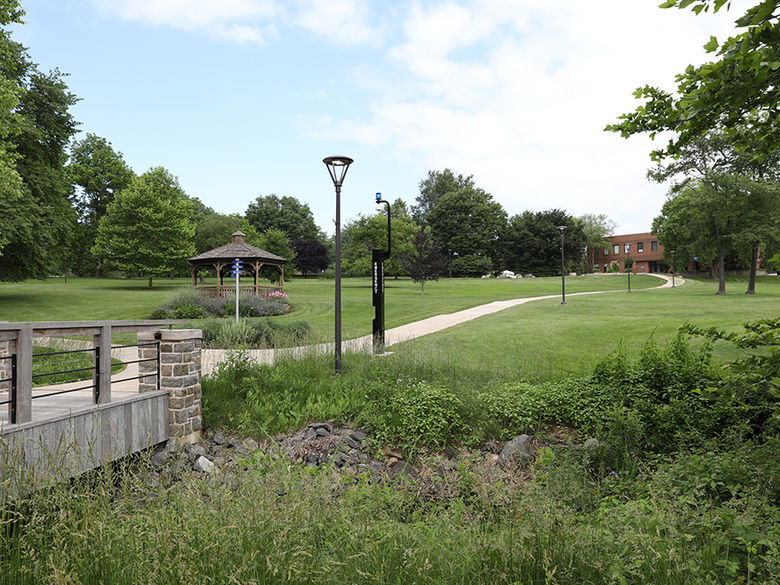 Campus bridge.