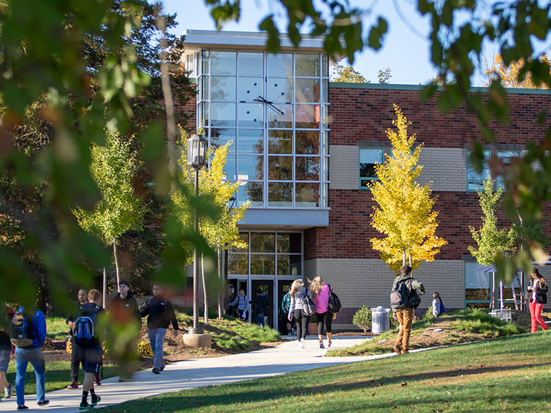 Students walking to class.