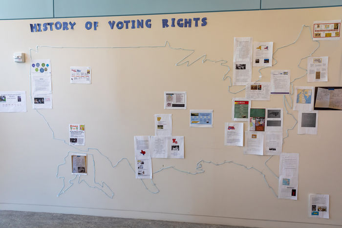 Penn State Brandywine's voting rights display. 