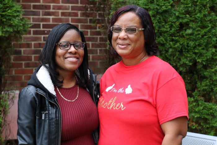 Kennesha Busby and her mother Catherine Emmanuel.