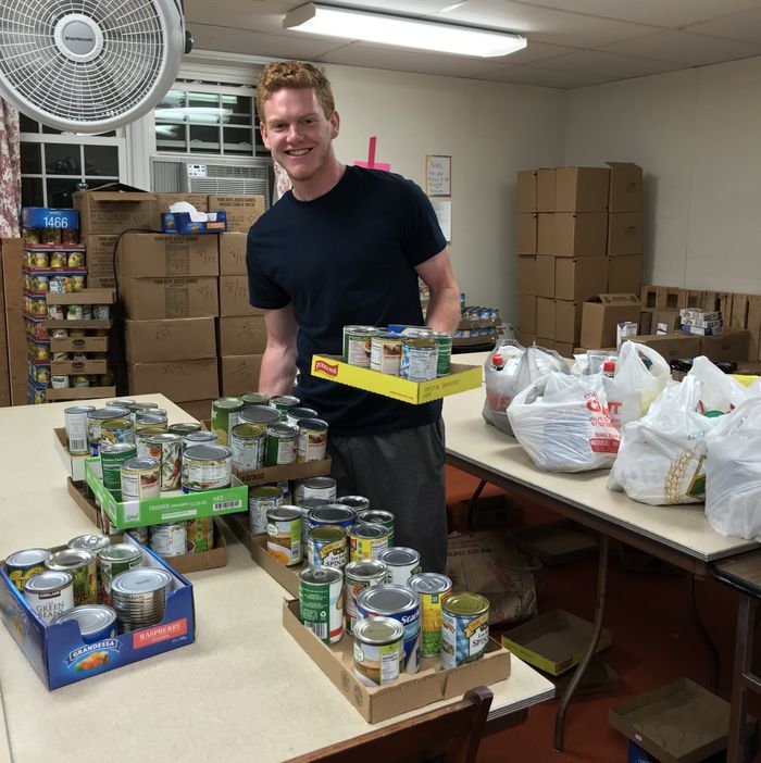 Brian Reynolds at the Media Food Bank