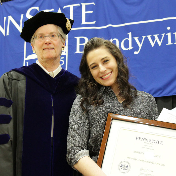 Chancellor Kristin Woolever and Rebecca Slomowitz