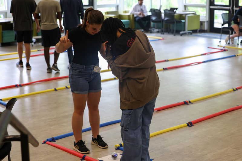 students doing workshop