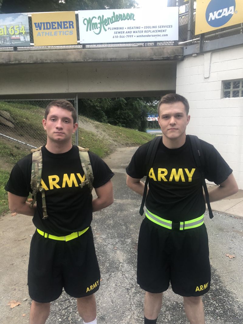 Michael Green and Vince McGinnis of Penn State Brandywine's ROTC program