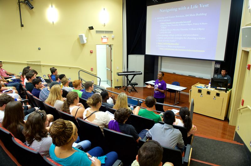 Students in auditorium 