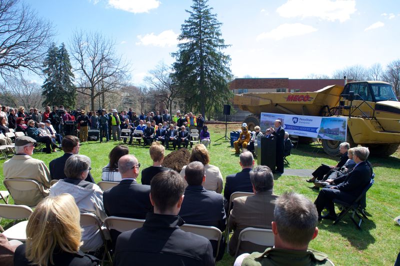 Attendees gather for ceremony  