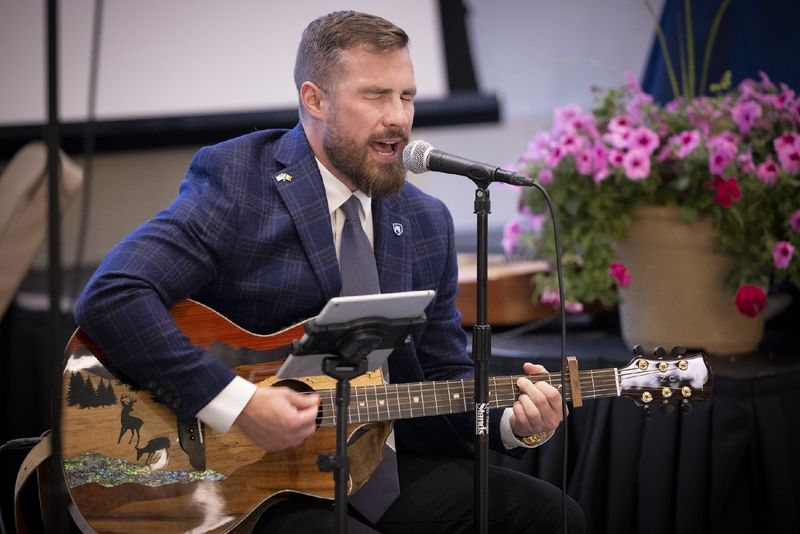 person playing guitar