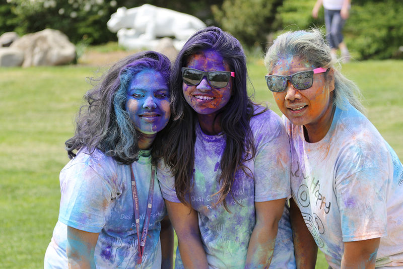 3 female students smiling