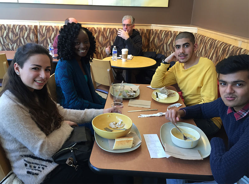 Some students grabbed lunch at Panera before heading to the Reading Terminal Market for dessert.