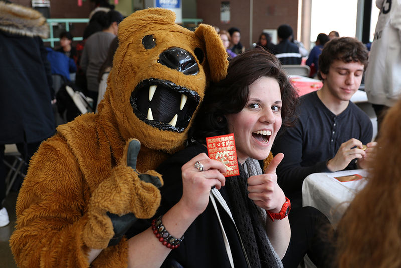 Attendees received traditional red envelopes.