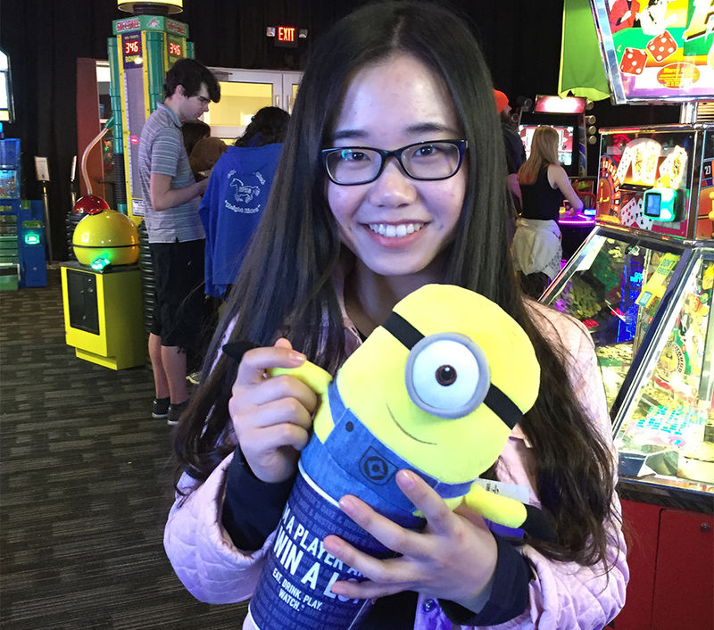 At Dave & Buster’s, students could play games and win prizes.