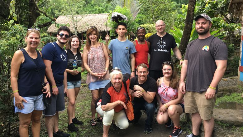 Penn State Brandywine students and faculty in Martinique.  