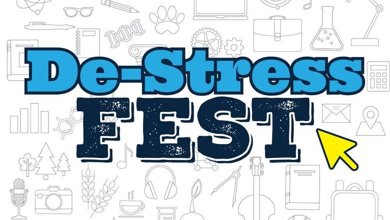 University Libraries De-Stress Fest graphic 2023