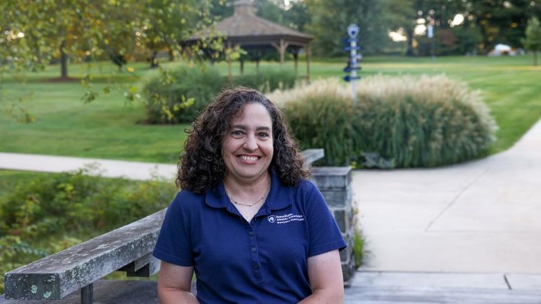 Daniela Glaviano smiling at Penn State Brandywine