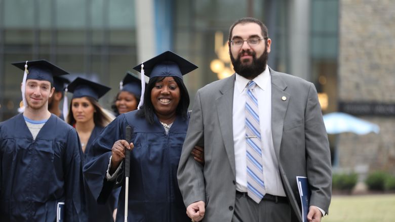 Brandywine graduate Karla Pew and Brandywine tutor Cliff Welby. 