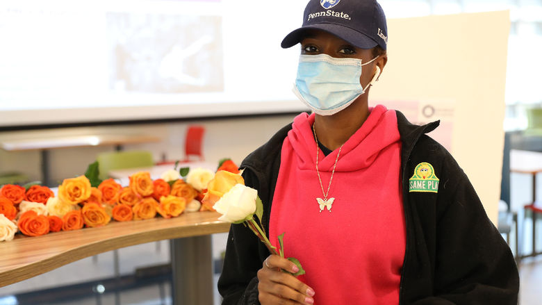 A Brandywine student at International Women’s Day