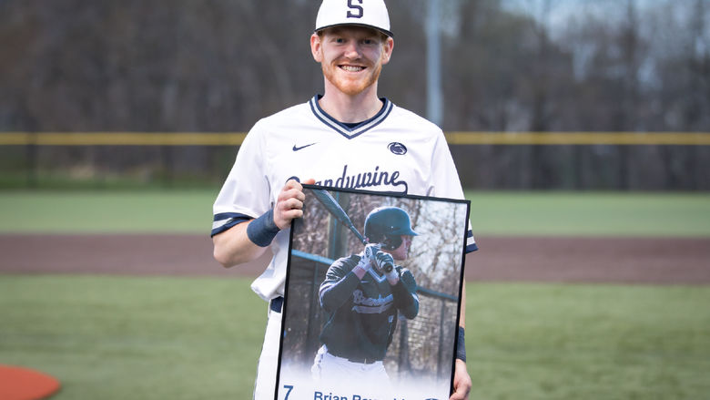 Brian Reynolds at Brandywine Baseball's senior night. 