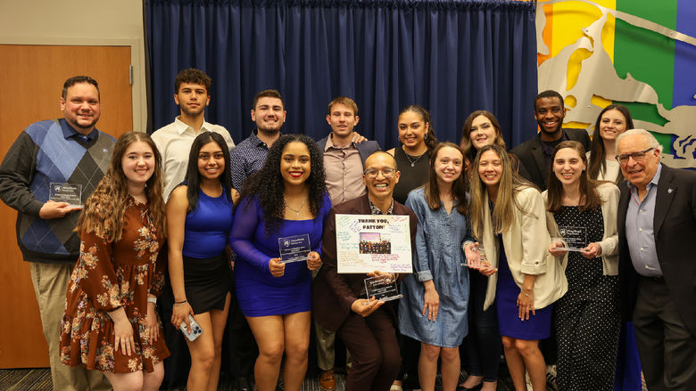 students posing for photo