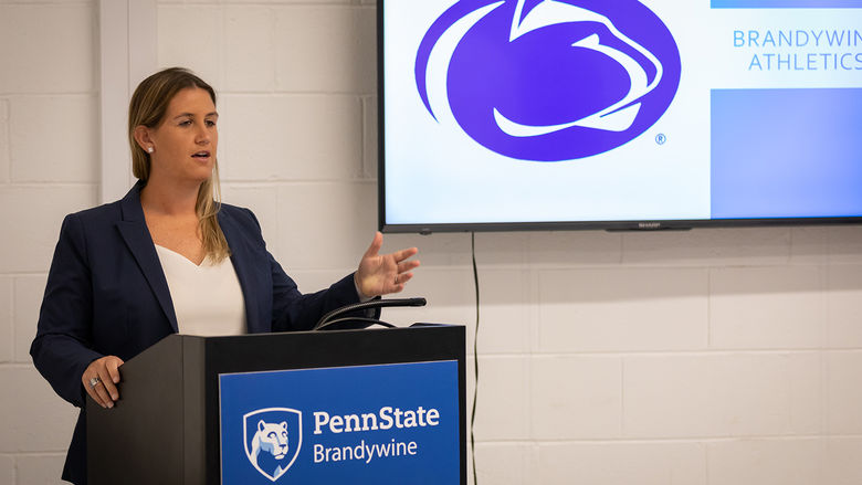 Bobbi Caprice, Penn State Brandywine’s athletic director. 