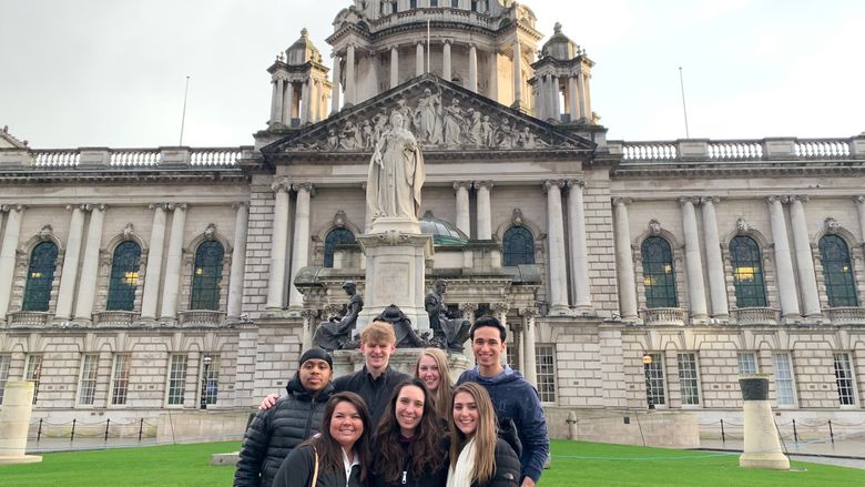 Penn State Brandywine students in Northern Ireland. 