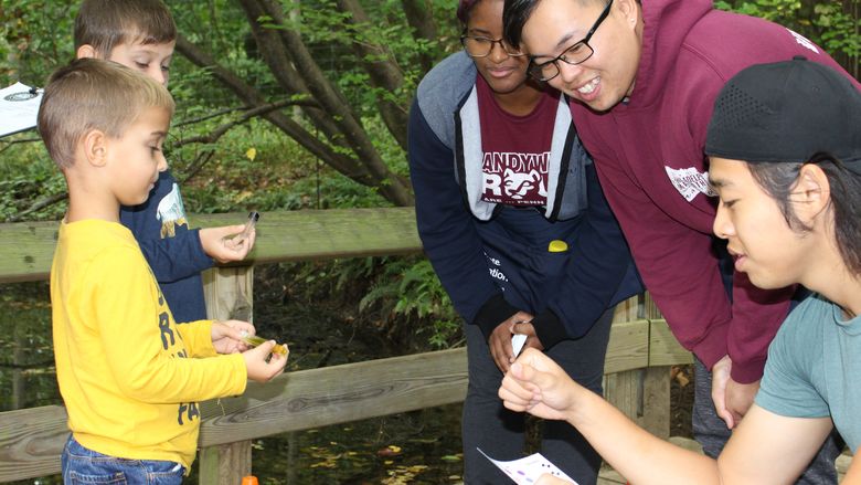 Penn State Brandywine students work with kids on water research at World Water Day 