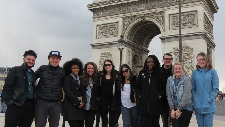 Penn State students in Paris