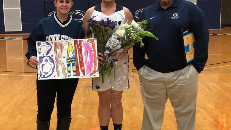 Brandi James scored her 1,000th at Penn State Brandywine.