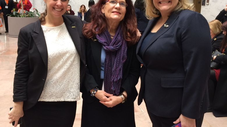 Penn State Brandywine's Lynn Hartle in Washington, D.C. with NAEYC