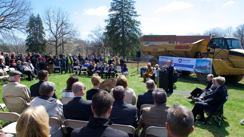 Attendees gather for ceremony  