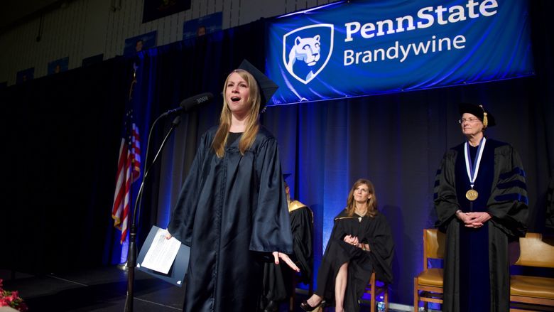 Jessica Maginnis accepts her awards