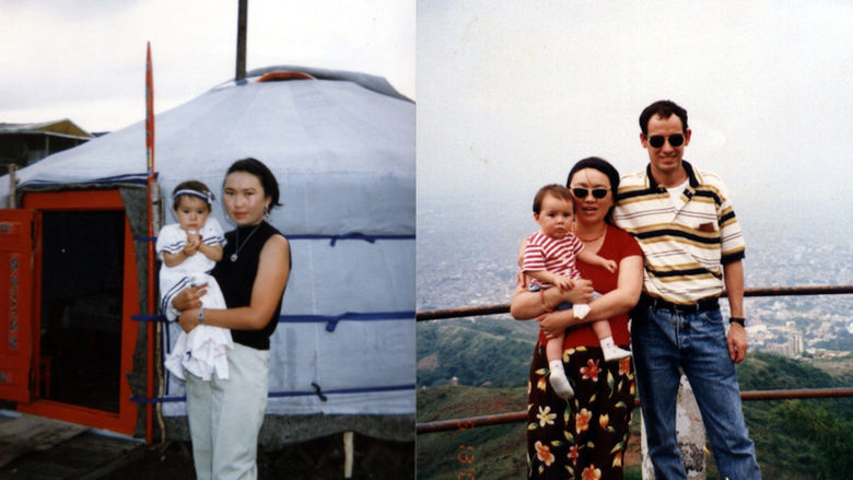 Isabela Carlos Alberto as a baby with her parents. 