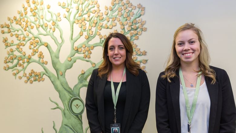 Ashley Austin and Emily Battista of Penn State Brandywine