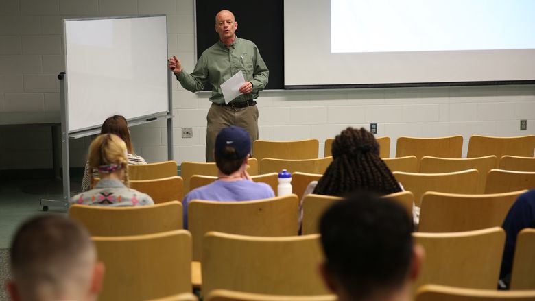 Kevin Nolan, president of Nolan Painting, at Penn State Brandywine