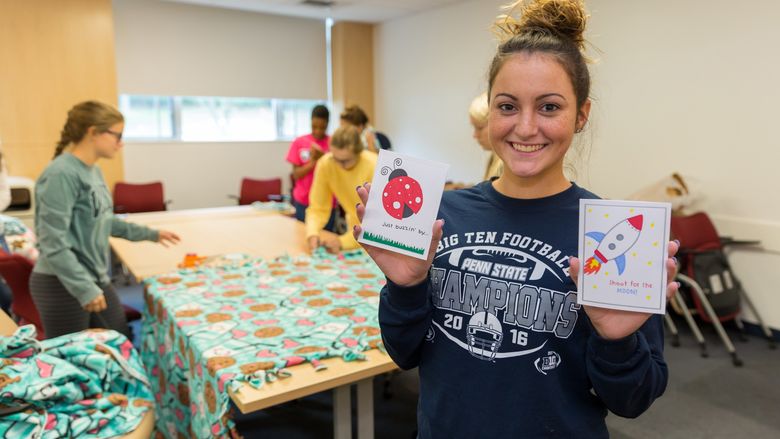 Carly Dill made cards for children who are hospitalized