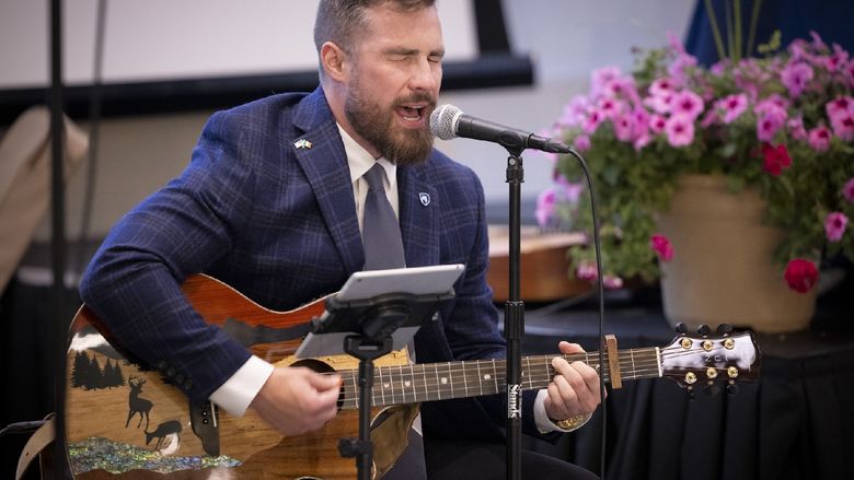 person playing guitar