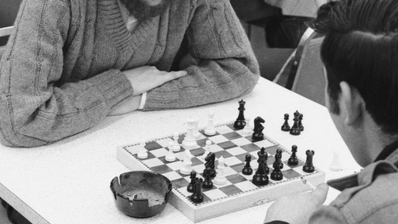 Students playing chess