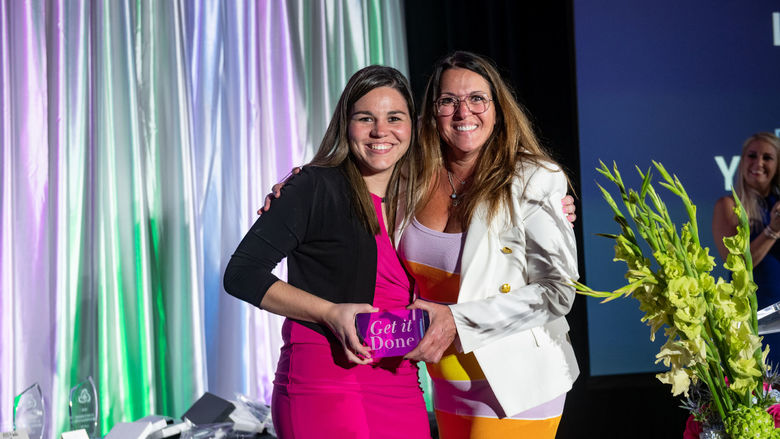 Alyssa Abbonizio and Title Alliance General Counsel and Compliance Officer Maria Deligiorgis.