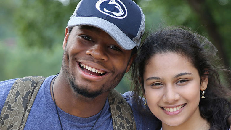 Students smiling