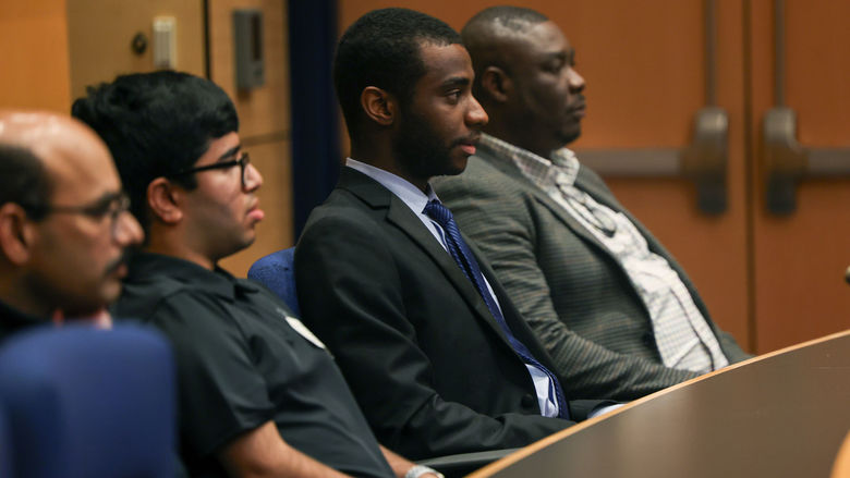 audience members in auditorium