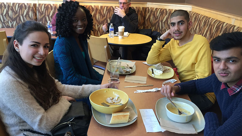 Some students grabbed lunch at Panera before heading to the Reading Terminal Market for dessert.