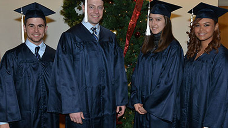 Three Schreyer Scholars serving as student marshals for fall 2015 commencement ceremonies and Scholar speaker for SHC Medals Ceremony