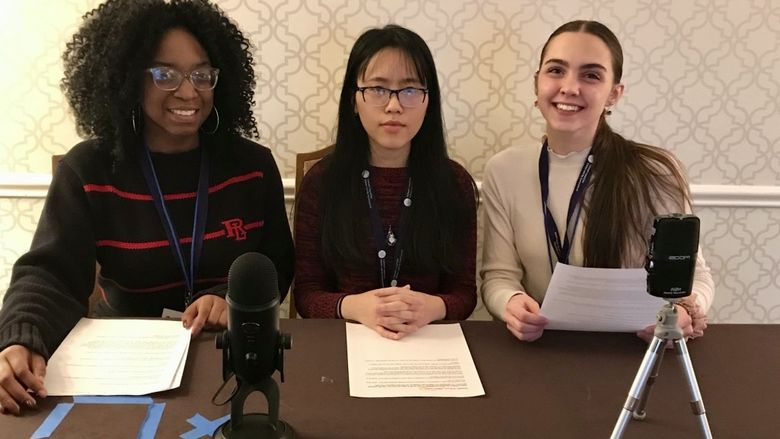 Dallas Barber, Anna Nguyen and Alsatia Haas-Tome at the National Council for Science and the Environment Annual Conference.