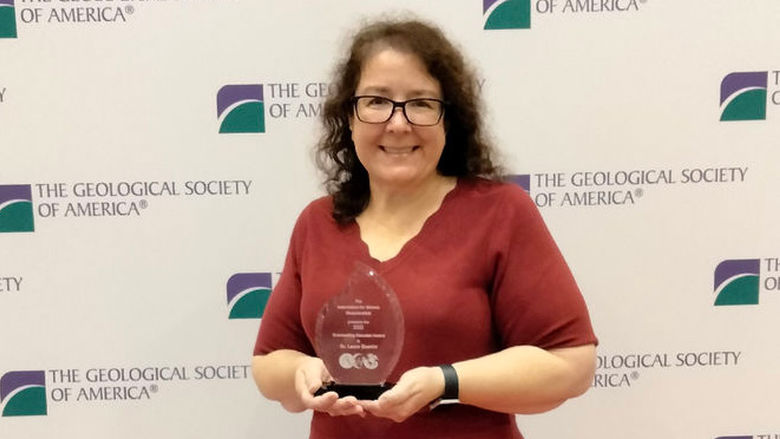 Laura Guertin receiving 2022AAAS Fellow award