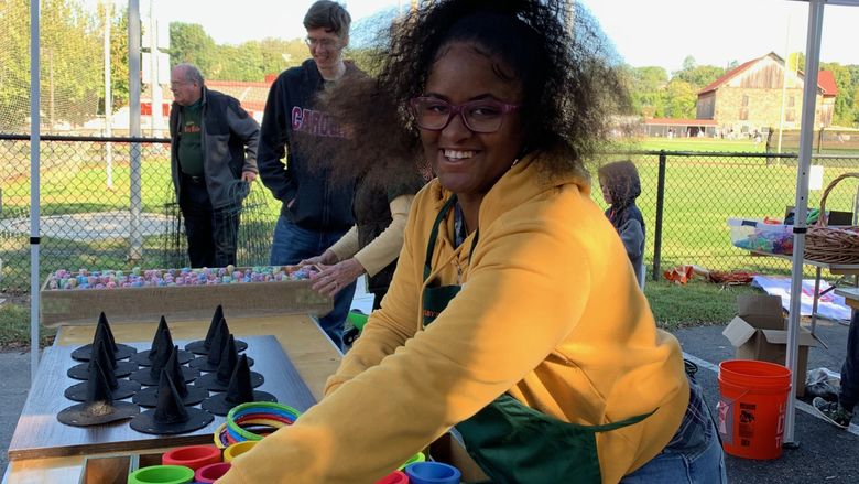 Quiona Sephes volunteering 