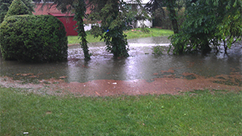 Flooding on grasslands